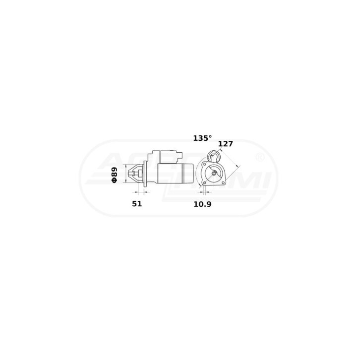 Rozrusznik 12V3,2 KW FR,HSX,MJR-80 16359124 ISKRA MAHLE