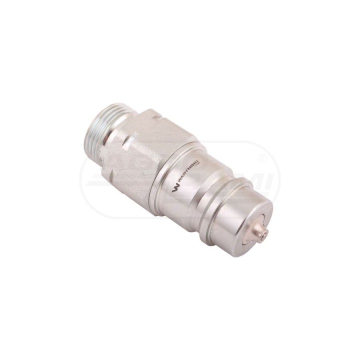 Szybkozłącze hydrauliczne wtyczka z eliminatorem ciśnienia M22x1,5 gwint zewnętrzny EURO 9100822W ISO 7241-A WARYŃSKI Waryński