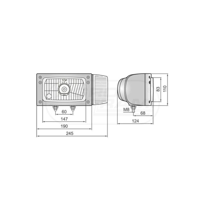 Reflektor przedni H-4 LEWY REPR2.42740 WESEM