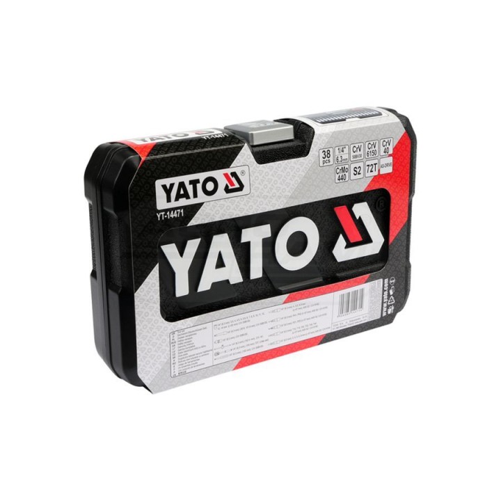Zestaw narzędziowy 38 elementowy YATO 1/4" YT-14471, YT14471