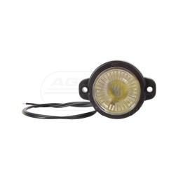 Lampa obrysowa przednia, jednofunkcyjna, 12V-24V + przewody 22cm LgY-S 0,75mm2, diody 451, W24S WAŚ