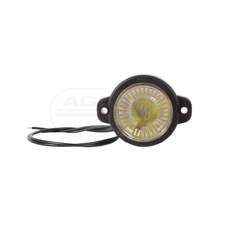 Lampa obrysowa przednia, jednofunkcyjna, 12V-24V + przewody 22cm LgY-S 0,75mm2, diody 451, W24S WAŚ
