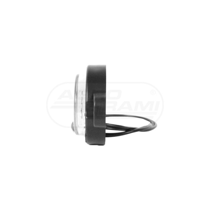 Lampa obrysowa przednia, jednofunkcyjna, 12V-24V + przewody 22cm LgY-S 0,75mm2, diody 451, W24S WAŚ