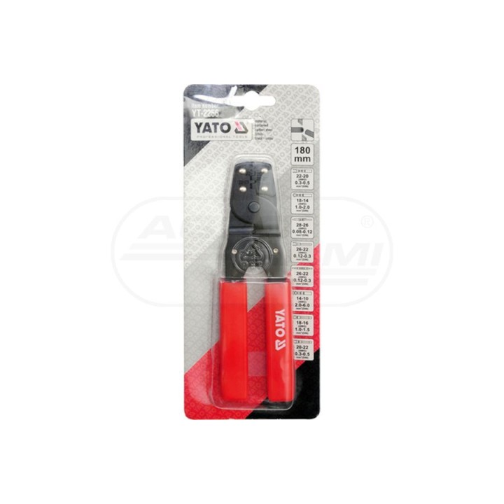Szczypce do zaciskania konektorów 2 funkcje YATO 0.08-6 mm2 YT2256