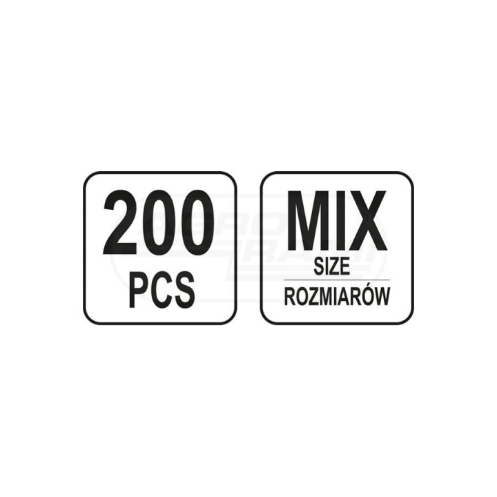 Sprężynki zestaw mix rodzajów YATO 200 sztuk YT06875