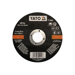 Tarcza do cięcia metalu YATO 125x1,2x22 mm YT5923