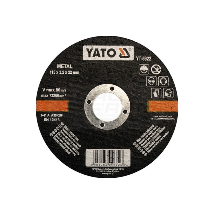 Tarcza do cięcia metalu YATO 125x1,2x22 mm YT5923