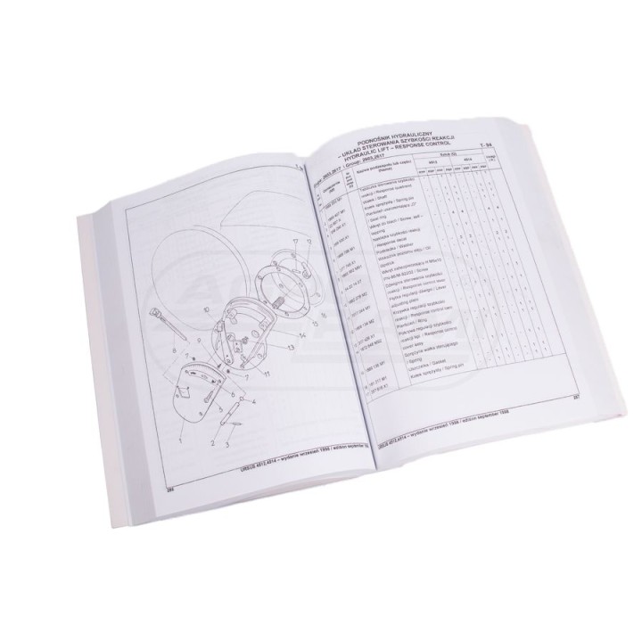 Katalog części ciągnika Ursus 4512 i 4514 - pełna lista części zamiennych silnik 4390 MF-4512