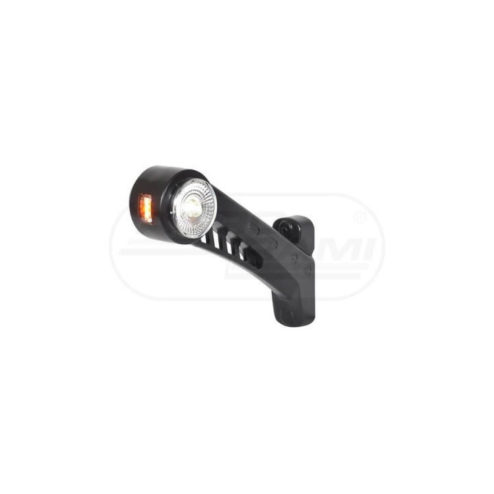 Lampa zespolona obrysowa przednio-tylna i pozycyjna boczna prawa, 12V-24V + przewody 22cm LgY-S 0,75mm2, diody 575BCP, W77.1RF W