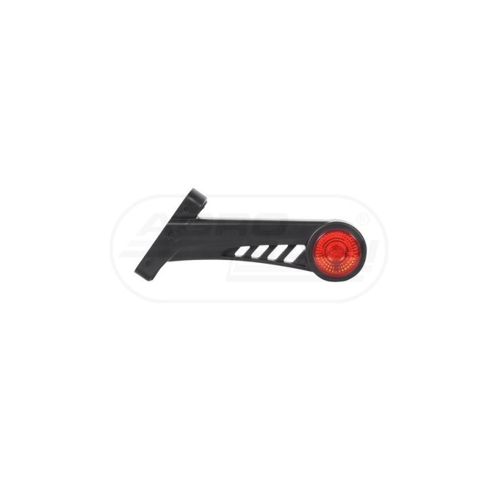 Lampa zespolona obrysowa przednio-tylna i pozycyjna boczna prawa, 12V-24V + przewody 22cm LgY-S 0,75mm2, diody 575BCP, W77.1RF W