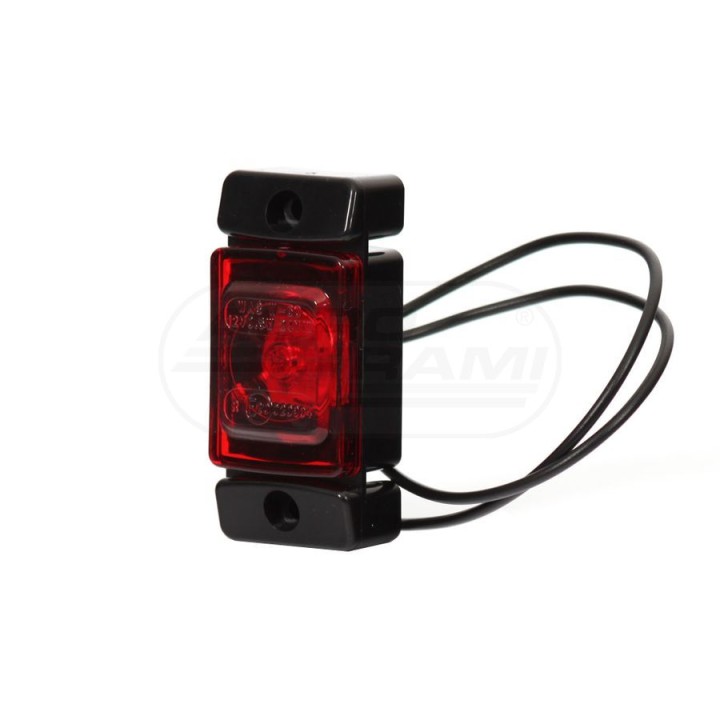 Lampa obrysowa tylna, 12V-24V + przewody 22cm LgY-S 0,75mm2, diody 280, W60 WAŚ