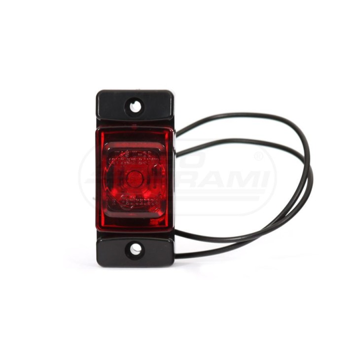 Lampa obrysowa tylna, 12V-24V + przewody 22cm LgY-S 0,75mm2, diody 280, W60 WAŚ