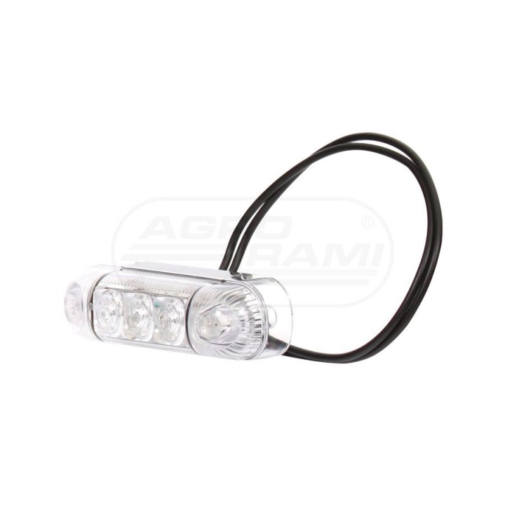 Lampa obrysowa tylna, jednofunkcyjna, 12V-24V + przewody 22cm LgY-S 0,75mm2, diody 285, W61 WAŚ