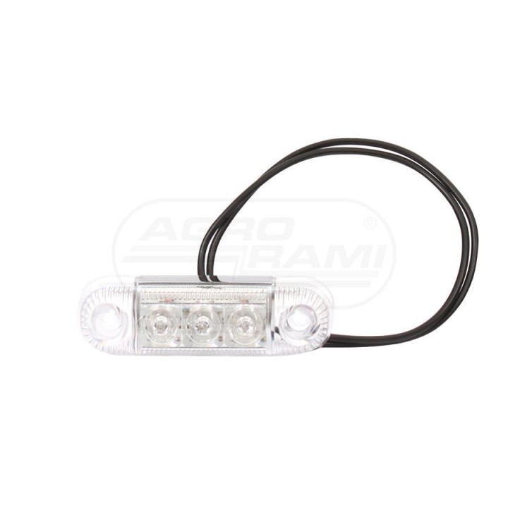 Lampa obrysowa tylna, jednofunkcyjna, 12V-24V + przewody 22cm LgY-S 0,75mm2, diody 285, W61 WAŚ