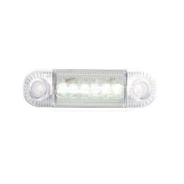 Lampa obrysowa przednia, jednofunkcyjna, 12V-24V + przewody 22cm LgY-S 0,75mm2, diody 558,W76.2 WAŚ