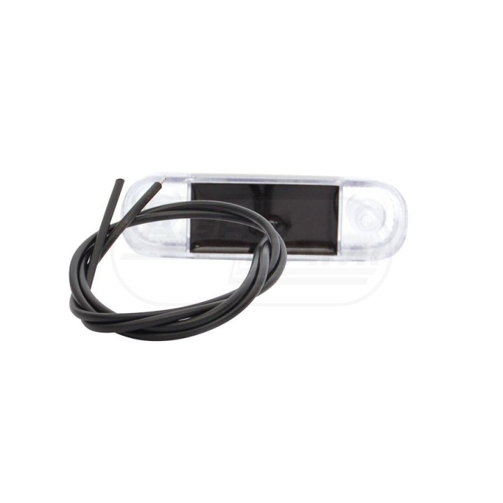 Lampa obrysowa przednia, jednofunkcyjna, 12V-24V + przewody 22cm LgY-S 0,75mm2, diody 558,W76.2 WAŚ