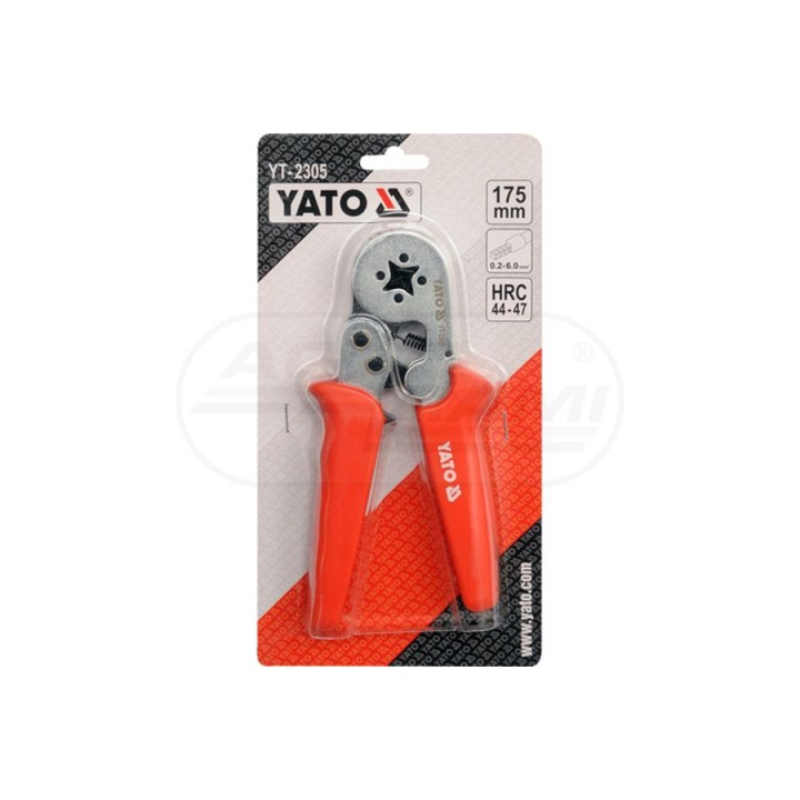 Zaciskarka do tulejek szczypce do zaciskania konektorów YATO 0,2-6mm2 YT-2305
