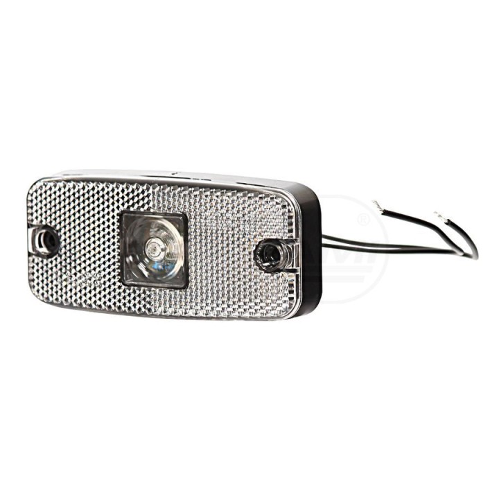 Lampa zespolona obrysowa przednia, 12V-24V + przewody 22cm LgY-S 0,75mm2, diody 225, W46 WAŚ