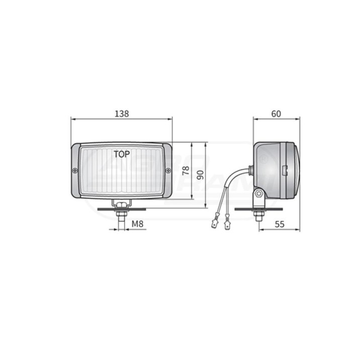 Reflektor przeciwmgielny HM1.07229 WESEM