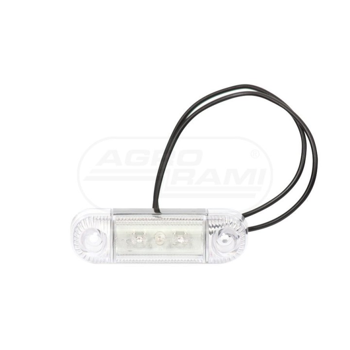 Lampa obrysowa boczna, jednofunkcyjna, 12V-24V + przewody 22cm LgY-S 0,75mm2, diody 281, W61 WAŚ