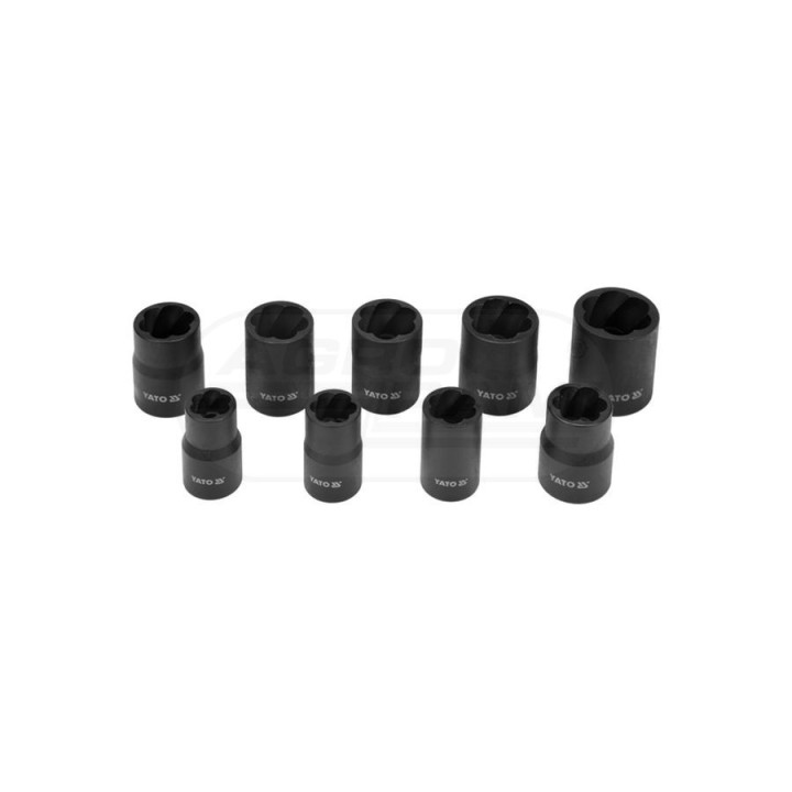 Wykrętaki do śrub YATO 3/8" 10-19 mm 10 sztuk YT0603