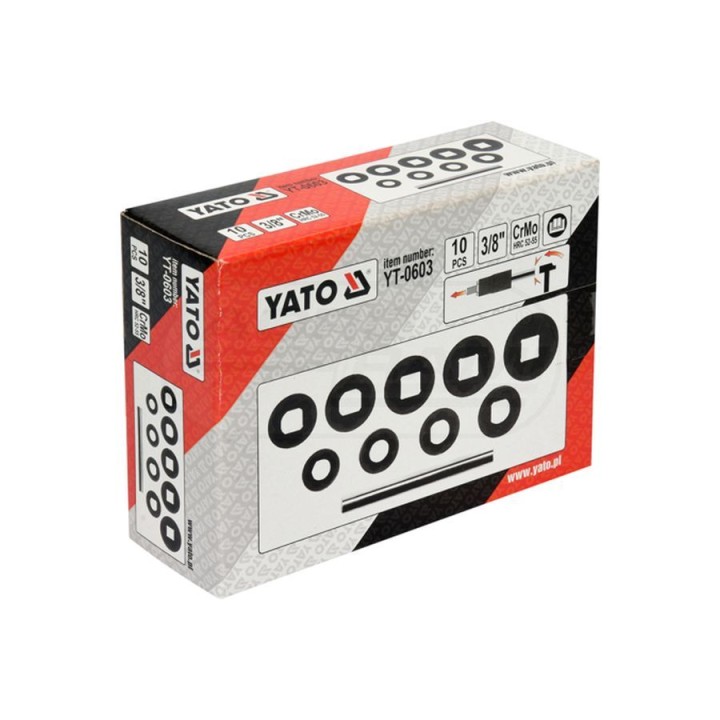 Wykrętaki do śrub YATO 3/8" 10-19 mm 10 sztuk YT0603