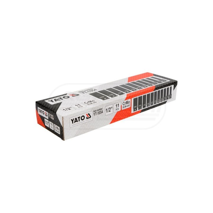 Nasadki udarowe długie YATO 1/2" 11 elementów YT1054