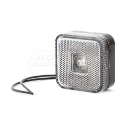 Lampa zespolona obrysowa przednia, 12V-24V + przewody 22cm LgY-S 0,75mm2, diody 303, W63 WAŚ