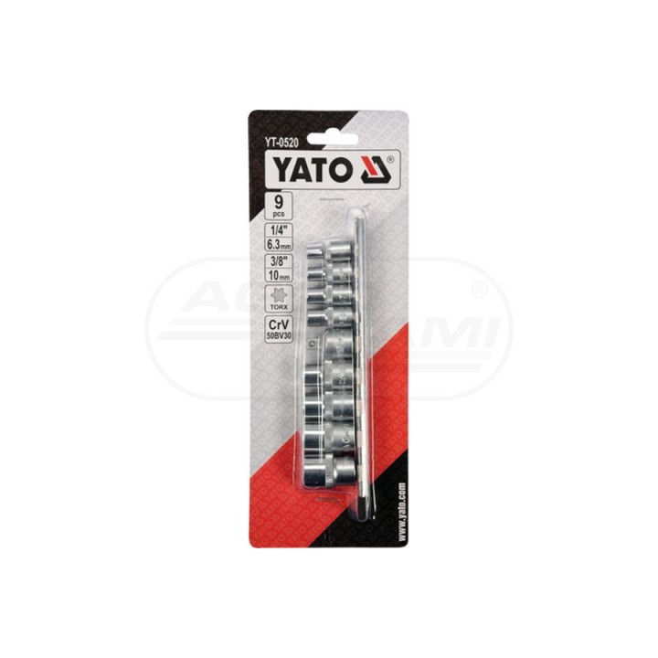 Zestaw klucze nasadowe TORX E5-E16 YATO 9 sztuk YT0520
