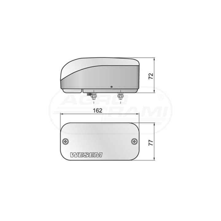 Lampa przednia n.typ LA5.39825 prawa WESEM