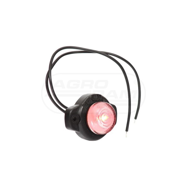 Lampa obrysowa tylna, jednofunkcyjna, 12V-24V + przewody 22cm LgY-S 0,75mm2, diody 127, W24 WAŚ
