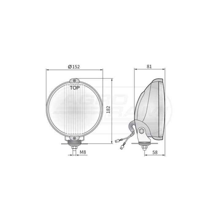 Halogen okrągły biały drogowy 3HO17667 WESEM