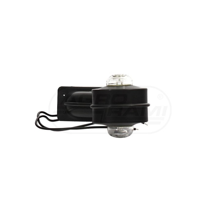 Lampa zespolona obrysowa przednio-tylna prawa, 12V-24V + przewody 25cm LgY-S 0,75mm2, diody 152P, W21.10 WAŚ