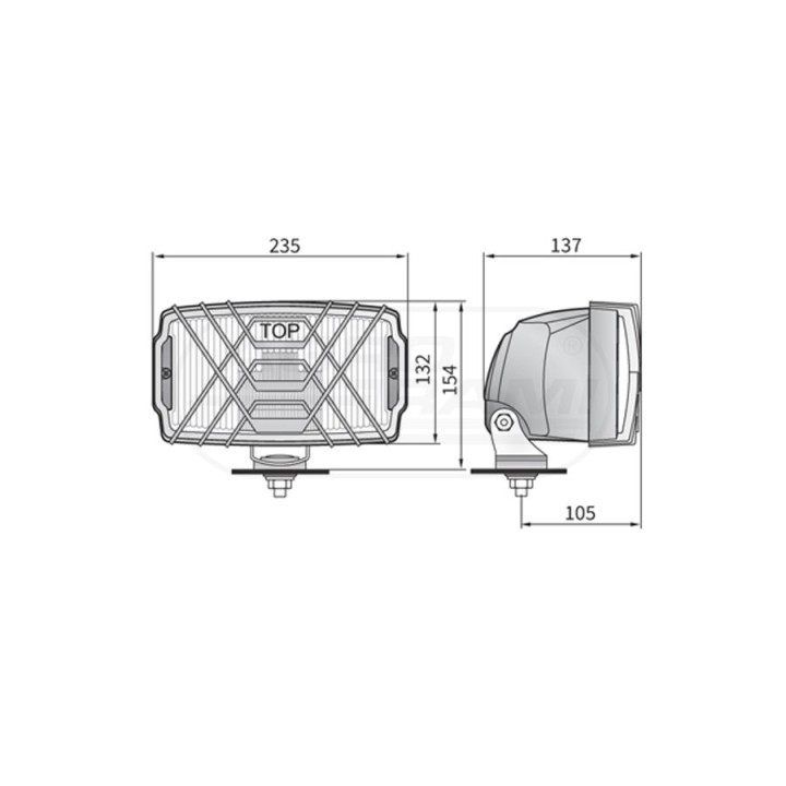 Reflektor halogenowy chromowany drogowy HP5.26586 WESEM
