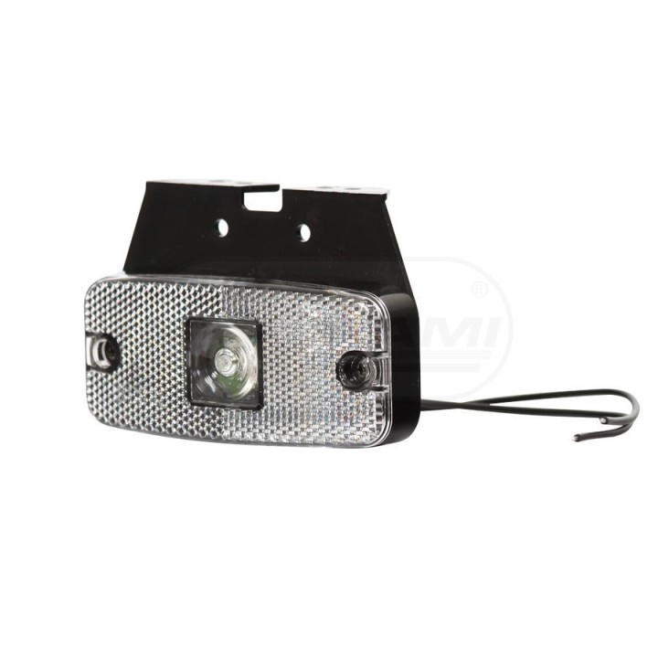 Lampa zespolona obrysowa przednia, 12V-24V + przewody 22cm LgY-S 0,75mm2, diody 225Z, W46 WAŚ