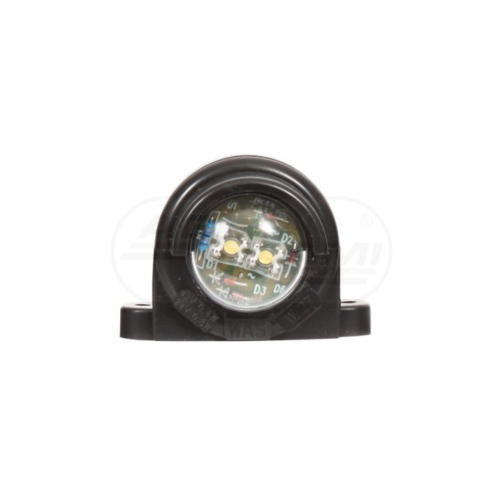 Lampa oświetlenia tablicy rejestracyjnej, jednofunkcyjna, 12V-24V + przewody 18cm LgY-S 0,75mm2, diody 145, W27 WAŚ