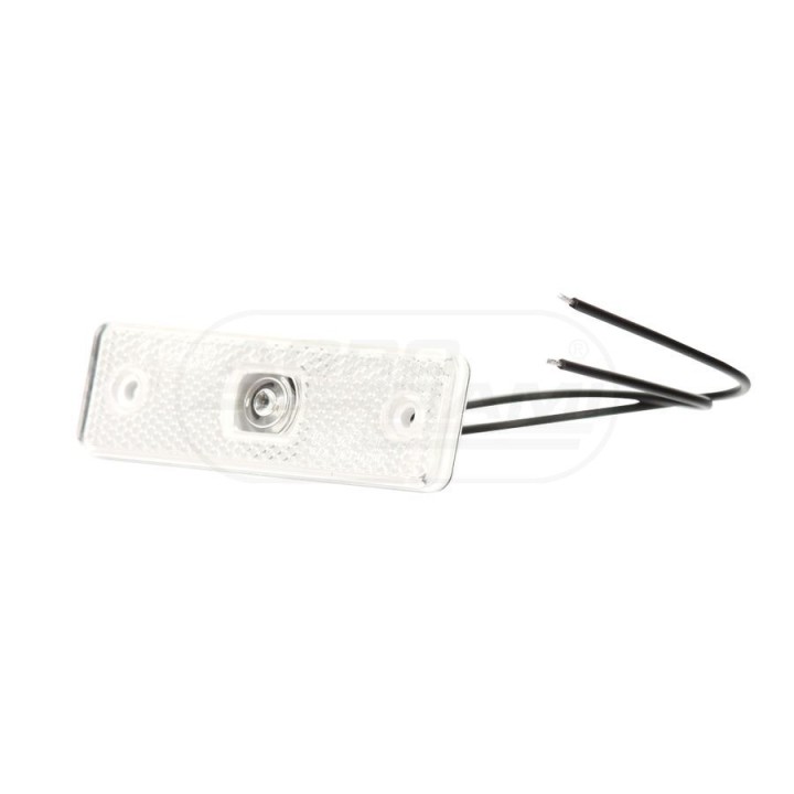 Lampa zespolona obrysowa przednia, 12V-24V + przewody 22cm LgY-S 0,75mm2, diody 219P, W44 WAŚ