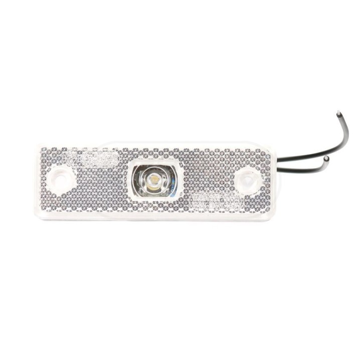 Lampa zespolona obrysowa przednia, 12V-24V + przewody 22cm LgY-S 0,75mm2, diody 219P, W44 WAŚ
