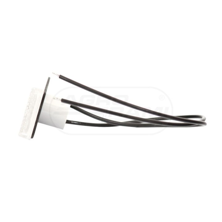 Lampa zespolona obrysowa przednia, 12V-24V + przewody 22cm LgY-S 0,75mm2, diody 219P, W44 WAŚ