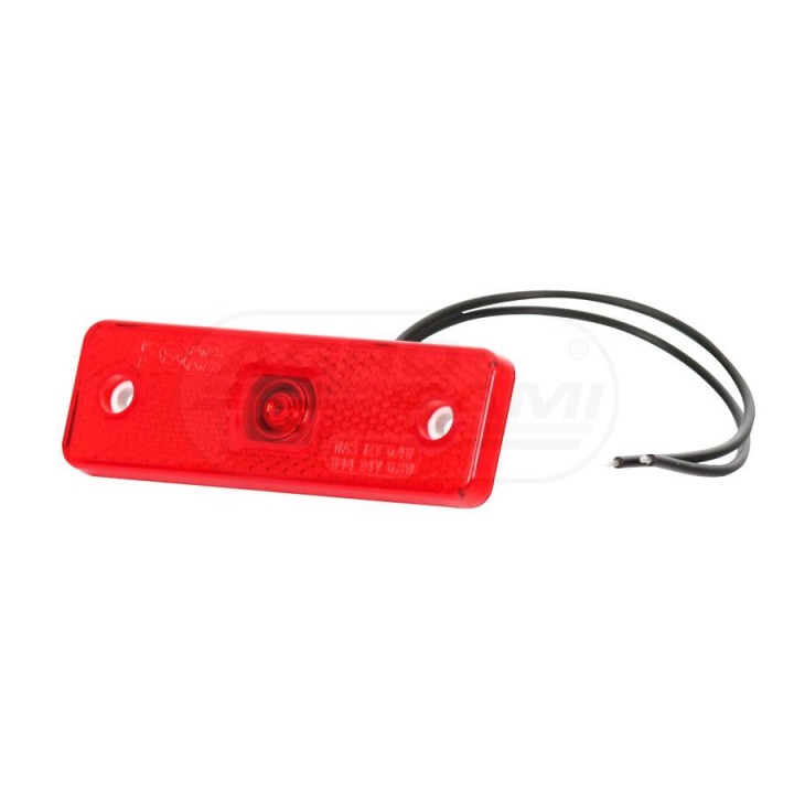 Lampa zespolona obrysowa tylna, 12V-24V + przewody 22cm LgY-S 0,75mm2, diody 218P, W44 WAŚ