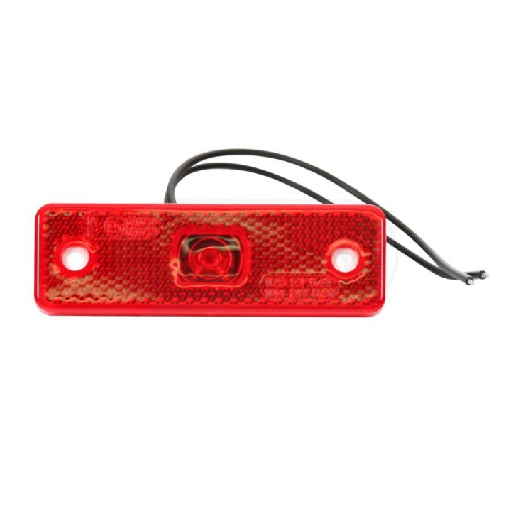 Lampa zespolona obrysowa tylna, 12V-24V + przewody 22cm LgY-S 0,75mm2, diody 218P, W44 WAŚ