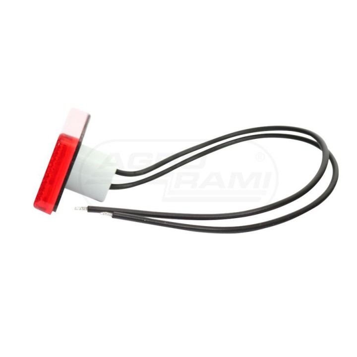 Lampa zespolona obrysowa tylna, 12V-24V + przewody 22cm LgY-S 0,75mm2, diody 218P, W44 WAŚ