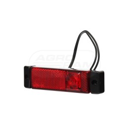 Lampa zespolona obrysowa tylna, 12V-24V + przewody 21cm LgY-S 0,75mm2, diody 221, W45 WAŚ