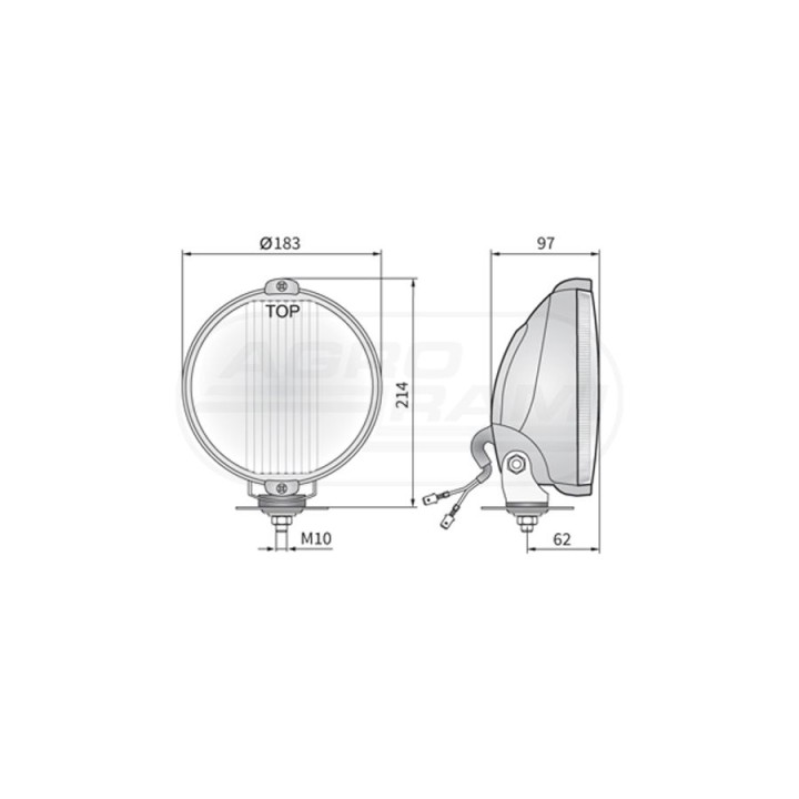 Reflektor halogenowy 100W 4W WESEM HO2.40160 2HO40160; HO2.40160