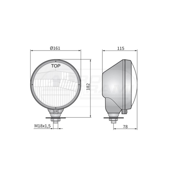Reflektor metalowy PRAWY RE.44010 WESEM