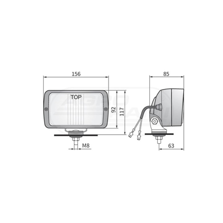 Reflektor halogenowy 3HP158.63, 53351947 WESEM