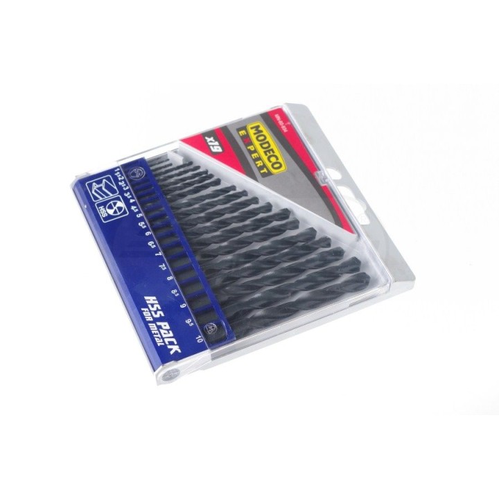Wiertła do metalu 19 części MN-60-934 1-10mm