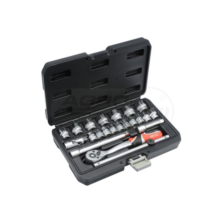 Zestaw narzędziowy 22 elementowy YATO 3/8" YT-3856 3/8"10-22