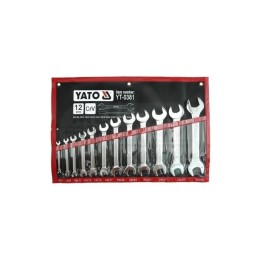 Komplet 11 kluczy płaskich z polerowaną główką YATO 6-32 mm YT-0381 6-32