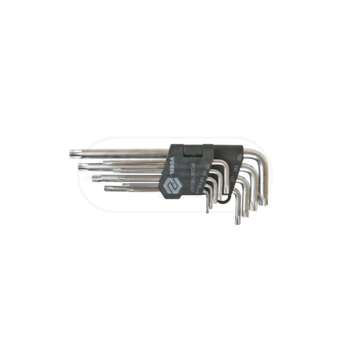 Klucze imbusowe TORX T15-T55 CV 9cz. Vorel